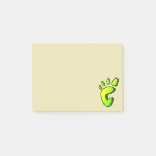 Big Lime Green Footprint Post-it Notes