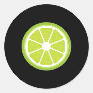 Big Lime Sliced Costume Cute Easy Fruit Halloween Classic Round Sticker