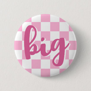 Big Little Sorority Retro Checkerboard 2 Inch Round Button