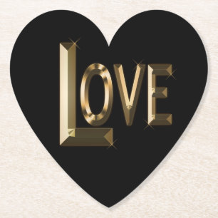 Big Love Is The Golden Word,  Paper Coaster