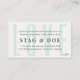 Big Love Stag and Doe Ticket // Robins Egg