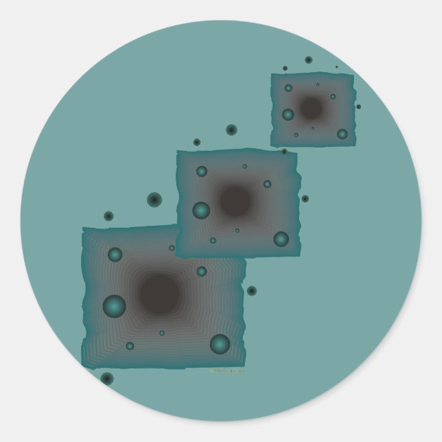 Big Machines wormhole science fiction black hole Classic Round Sticker (Front)