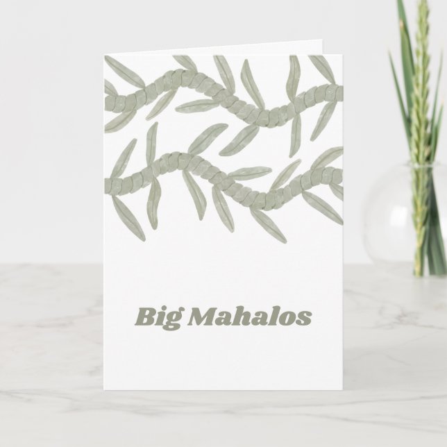 Big Mahalos Thank You Card (Front)