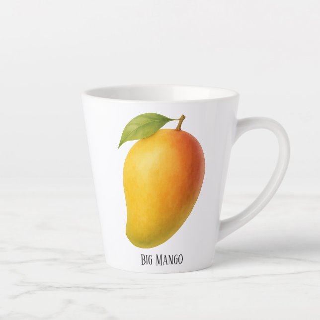 Big Mango, Sweet Fruit and Name Latte Mug (Right)