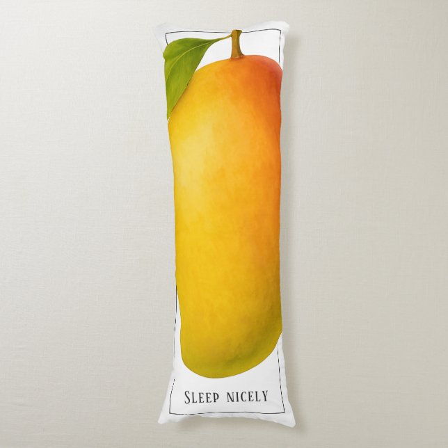 Big Mango, Sweet Fruit and Words Body Pillow (Front Vertical)
