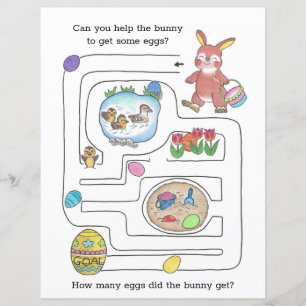 Big Maze Colouring Page Easter Bunny Activity Shee