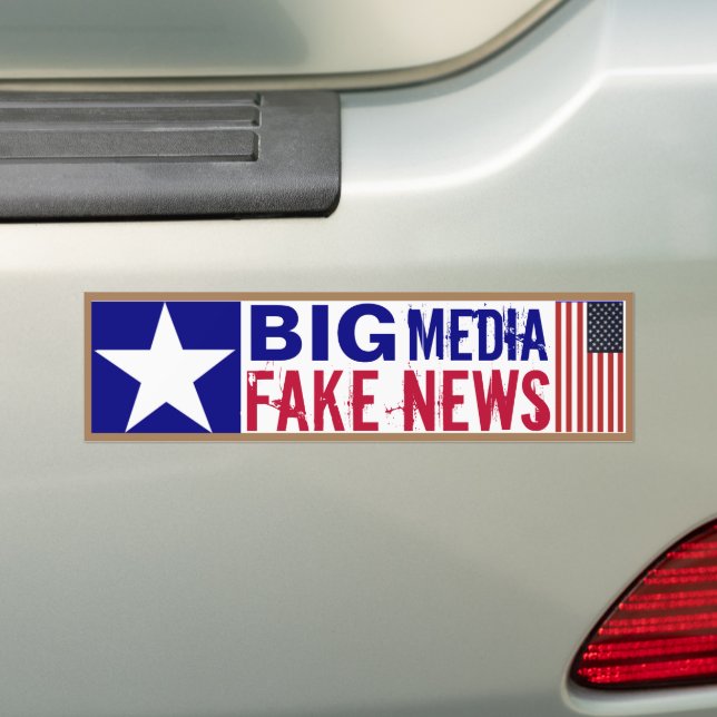  Big Media Fake News Bumper Sticker (On Car)