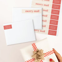 Big Merry Christmas Wrap Around Address Label