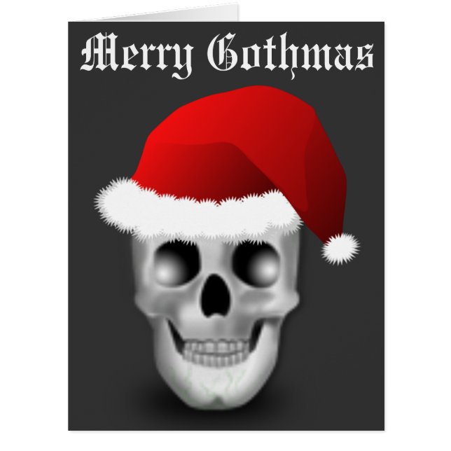 Big Merry Gothmas Christmas Goth Skull Santa Claus (Front)