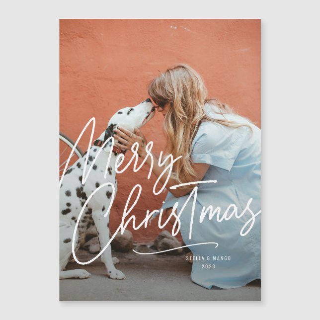 Big Merry Holiday Photo Magnet (Front)