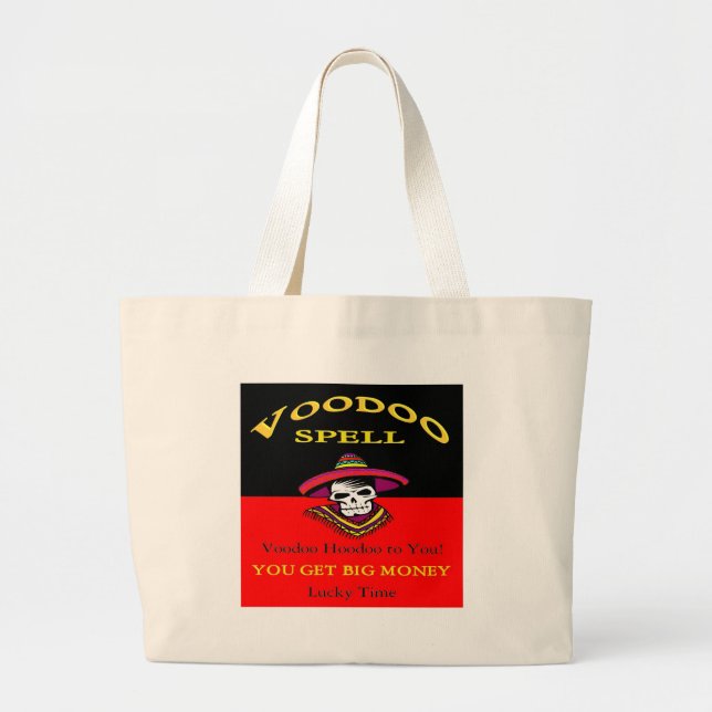 Big Money Voodoo Spell Large Tote Bag (Front)