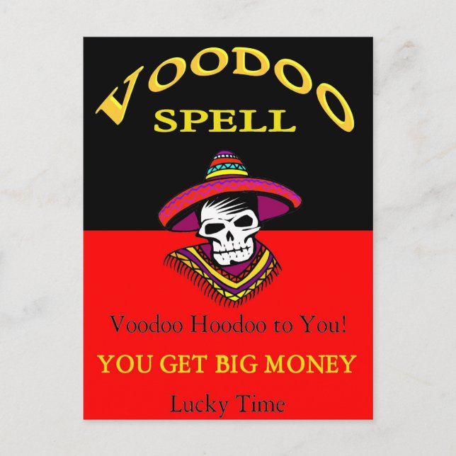 Big Money Voodoo Spell Postcard (Front)