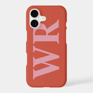 Big Monogram Letters Soft Red and Pink Bold Style