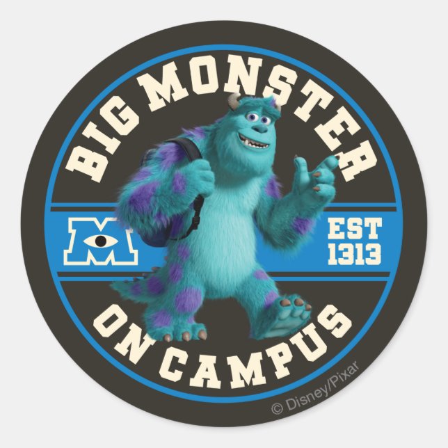 Big Monster on Campus Classic Round Sticker (Front)