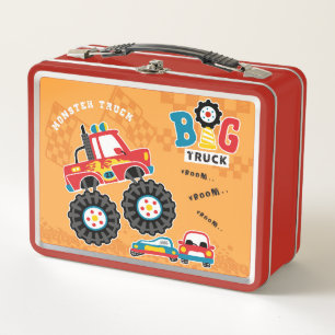 Big Monster Trucks Metal Lunch Box
