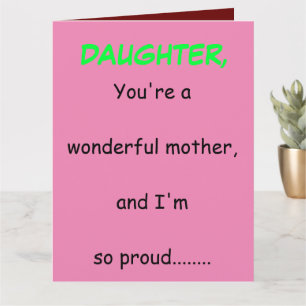 Big Mother's Day Greeting Card For Daughter