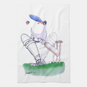 Big Mouth - cricket, tony fernandes Kitchen Towel