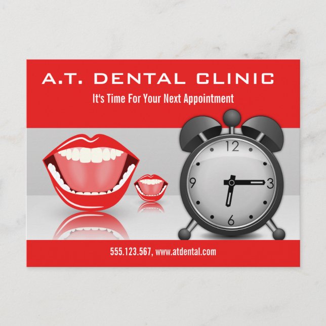 Big Mouth Dental Appointment Reminder Postcards (Front)