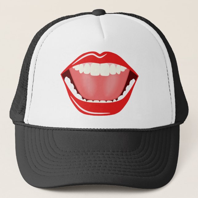 Big Mouth Fun Laughing Humour Cool Funny Cap (Front)