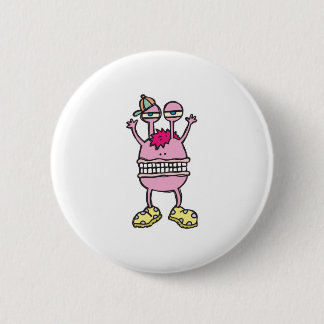 big mouth funny monster 2 inch round button