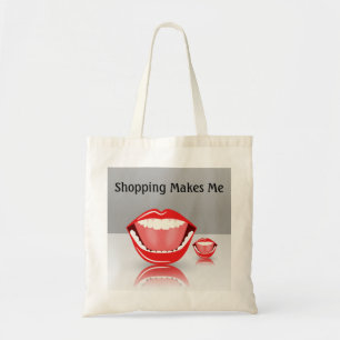 Big Mouth Humour Budget Funny Shopping Tote Bags