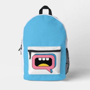 big mouth printed backpack