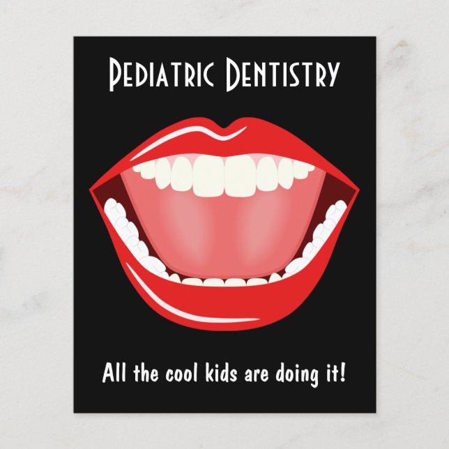 Big Mouth Small Dentist Dentistry Dental Leaflet Flyer (Front)