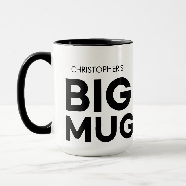 Big Mug | Huge Mug | Jumbo Cup | Custom Name Mug (Left)