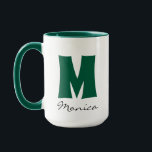 Big Mug | Huge Mug | Script Custom Name Monogram<br><div class="desc">Elevate your coffee or tea experience with our two tone customizable jumbo mug,  designed for those who appreciate simplicity and functionality. The minimalist font adds a touch of sophistication,  making it perfect for daily use or as a thoughtful gift.</div>