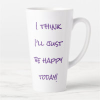 Big Mug with Fun, Inspirational Message in Purple