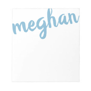 Big Name Light Blue Personalized Notepad