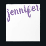 Big Name Purple Personalized Notepad<br><div class="desc">This fun notepad features your name,  extra large at the top.  Use the template form to add your name.  Then choose the  option to customize further to move your name around or change the colour.</div>
