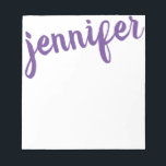 Big Name Purple Personalized Notepad<br><div class="desc">This fun notepad features your name,  extra large at the top.  Use the template form to add your name.  Then choose the  option to customize further to move your name around or change the colour.</div>