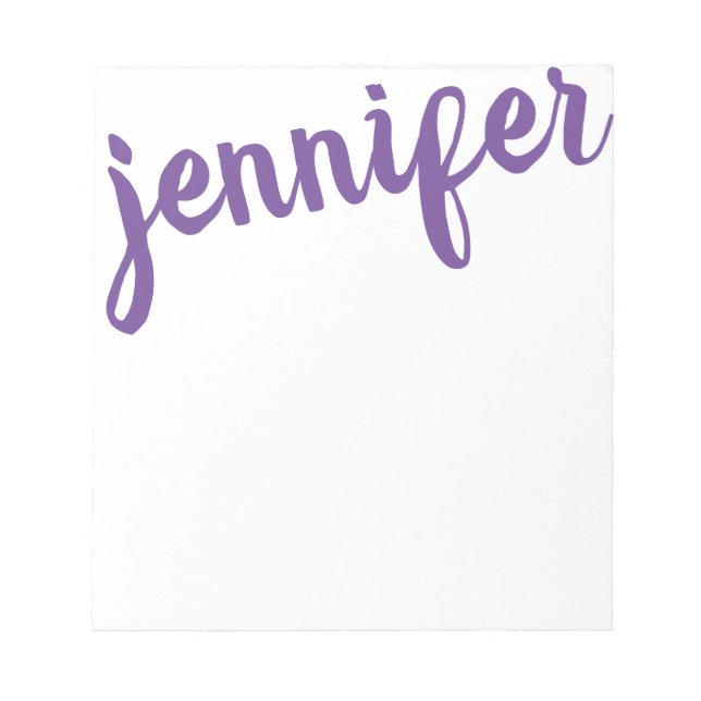 Big Name Purple Personalized Notepad (Front)