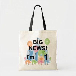 Big News Circus 1st Birthday T-shirts and Gifts Tote Bag