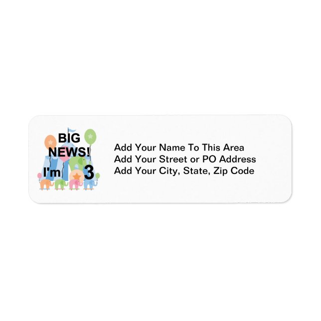 Big News Circus 3e Anniversaire Tshirts et cadeaux (Devant)
