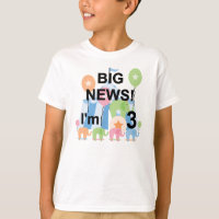 Big News Circus 3rd Birthday Tshirts and Gifts