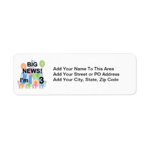 Big News Circus 3rd Birthday Tshirts and Gifts