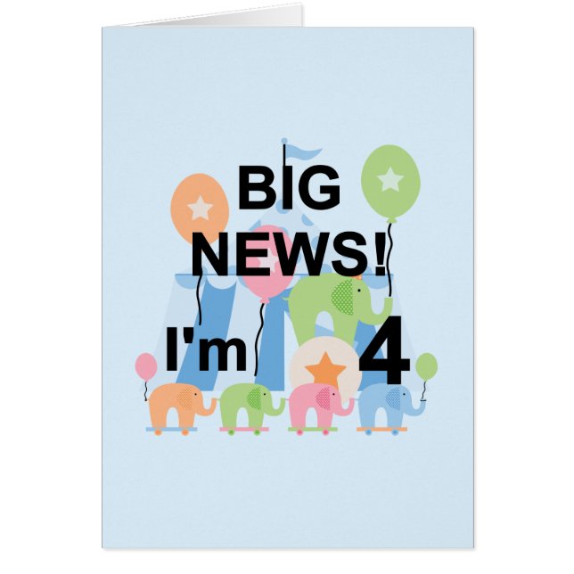 Big News Circus 4th Birthday T-shirts et cadeaux (Devant)