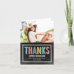 Big News Graduation Thank You Card Chalk