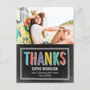 Big News Graduation Thank You Postcard