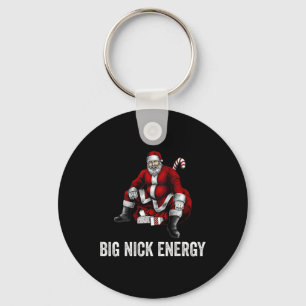 Big Nick Energy Fun Santa Christmas 3 Keychain