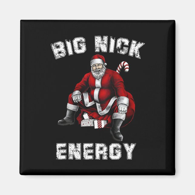 Big Nick Energy Fun Santa Christmas  Magnet (Front)
