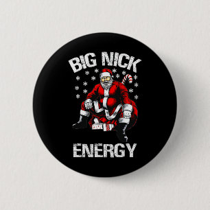Big Nick Energy Funny Santa Christmas 1 2 Inch Round Button
