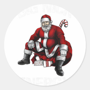 Big Nick Energy Funny Santa Christmas T-Shirt Classic Round Sticker