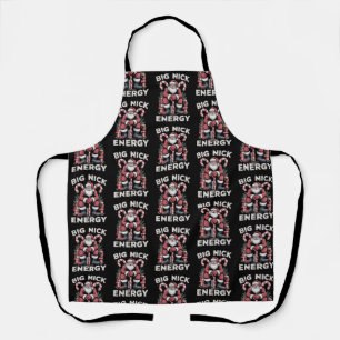 Big Nick Energy Funny Santa Claus Christmas Apron