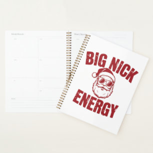 Big Nick Energy Funny Santa Rude Christmas Joke  Planner