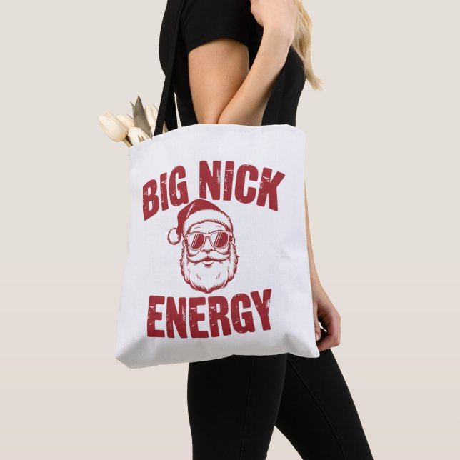 Big Nick Energy Funny Santa Rude Christmas Joke  Tote Bag (Close Up)