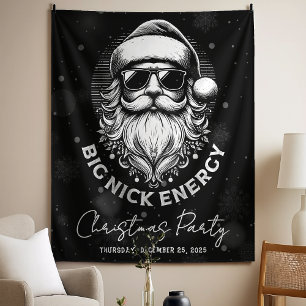 Big Nick Energy Santa Funny Christmas Xmas Holiday Tapestry