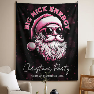 Big Nick Energy Santa Funny Christmas Xmas Holiday Tapestry